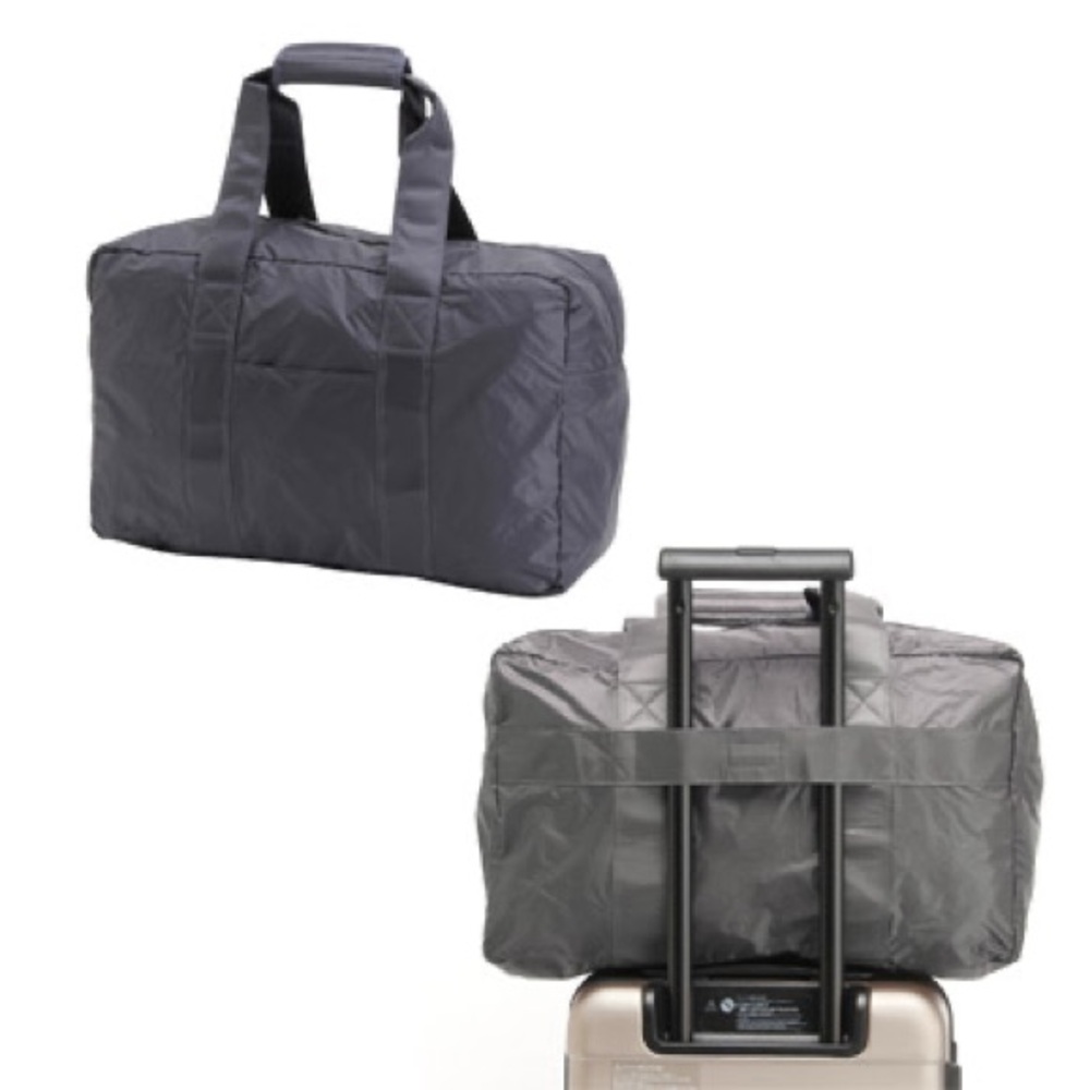 MUJI Paraglider Boston Bag Carry On Travel Lightweight Foldable Tote - Navy NWT